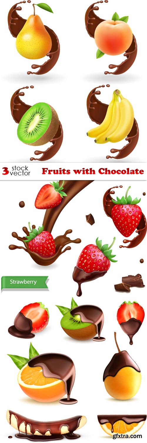 Vectors - Fruits with Chocolate
