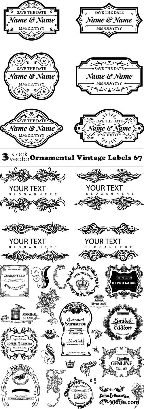 Vectors - Ornamental Vintage Labels 67