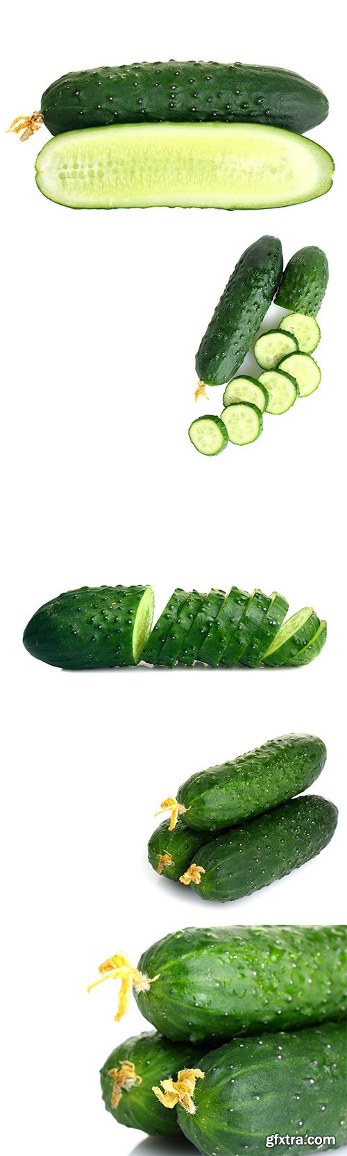 Photo - Fresh Cucumbers Isolated - 10xJPGs
