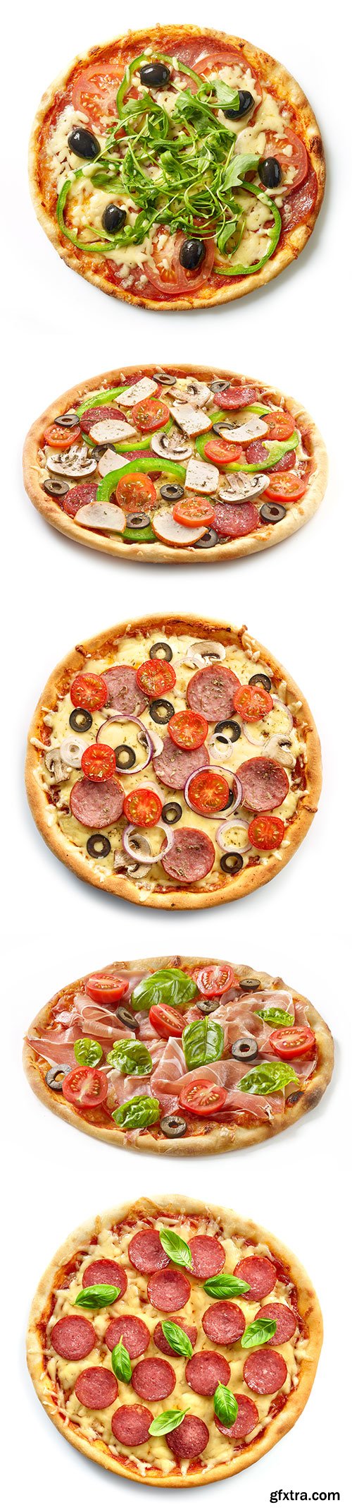 Freshly Baked Pizza Isolated - 10xJPGs
