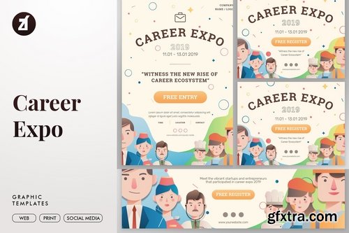Career expo graphic templates