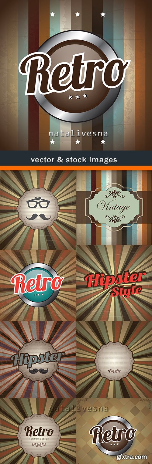 Retro background with decorative jam and color strips