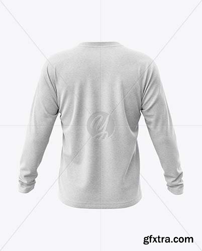 Melange Men’s Raglan Long Sleeve T-Shirt Mockup
