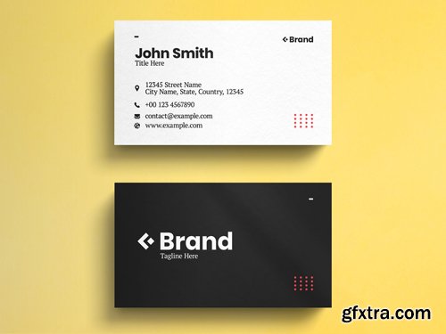 Black And White Minimalist Business Card Layout 263042971