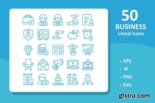 50 Business Icons ( Line )
