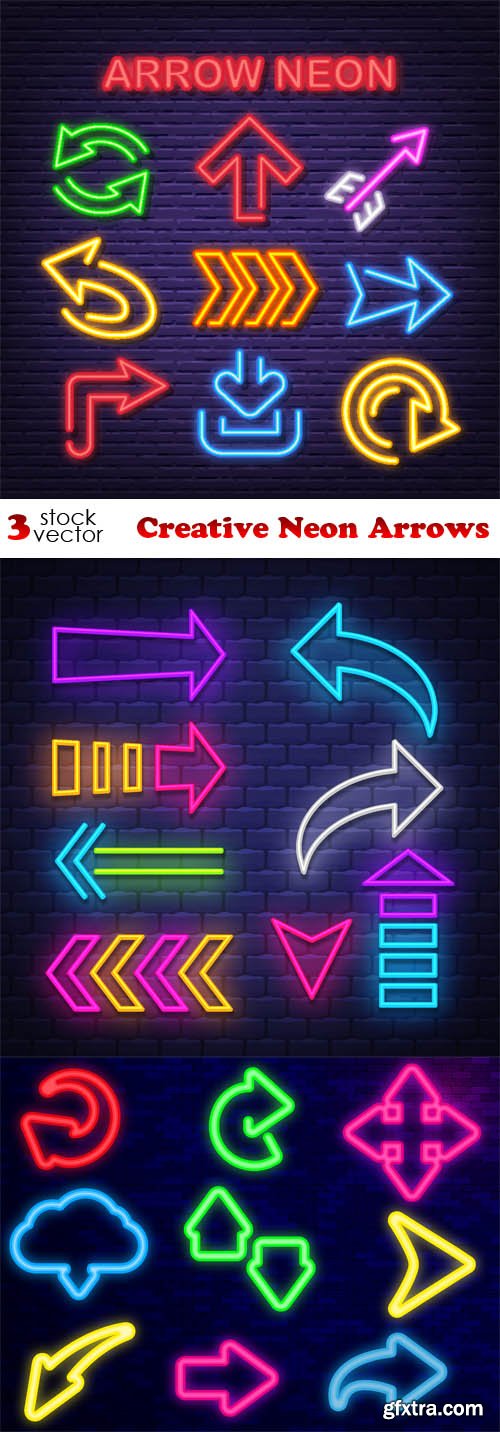 Vectors - Creative Neon Arrows