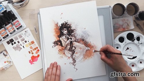 Character Illustration: Create a Character with Photoshop & Watercolor