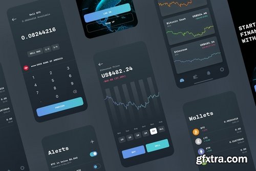 Fintech UI Kit Dashboard Analytics Trading
