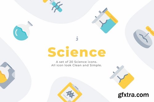 20 Science icons - Flat