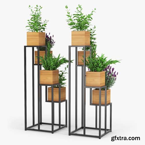 Cgtrader - Quadrant Plant Stand 3D model