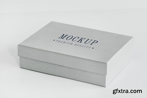 Grey Gift Box Mockup