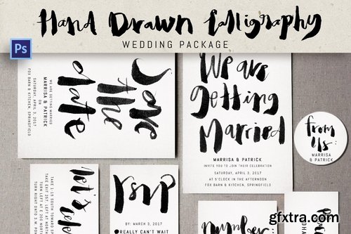 Hand Drawn Calligraphy Wedding Package