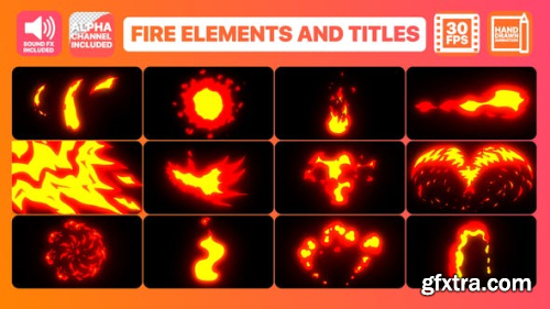 Videohive Flame Elements And Titles | After Effects Template 23705320