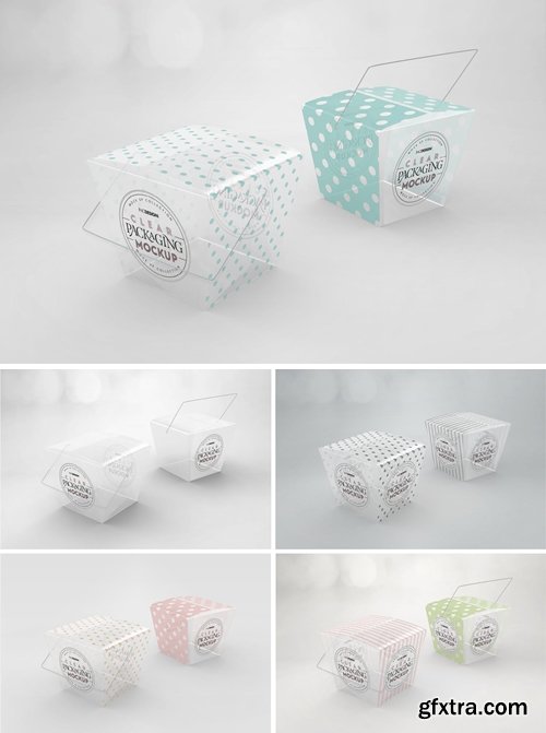 Clear Noodle Boxes Packaging Mockup