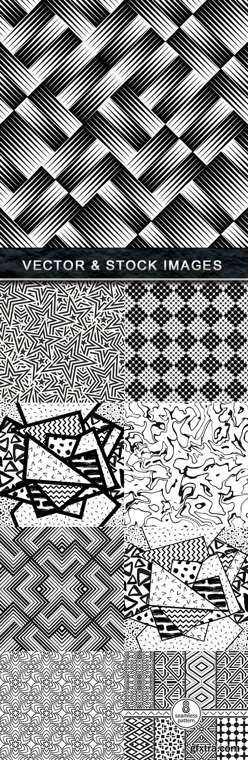 Modern geometric abstract pattern black wave design 25