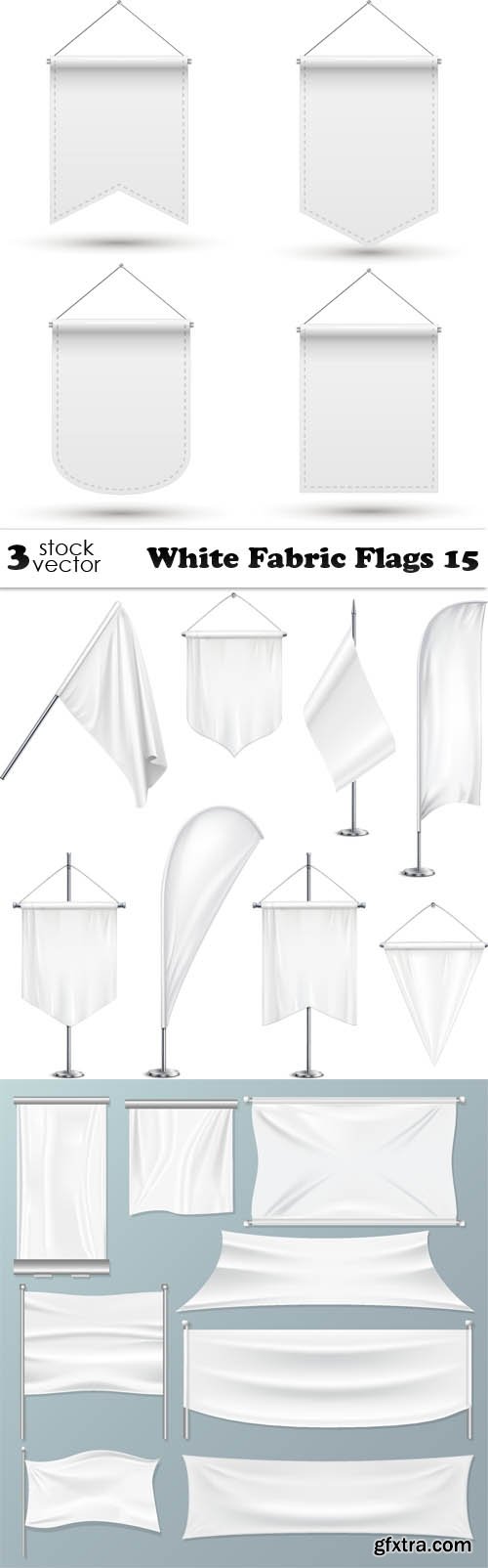 Vectors - White Fabric Flags 15