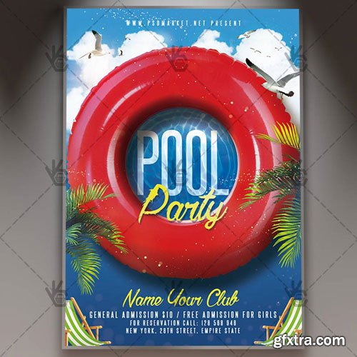 POOL PARTY NIGHT FLYER – PSD TEMPLATE