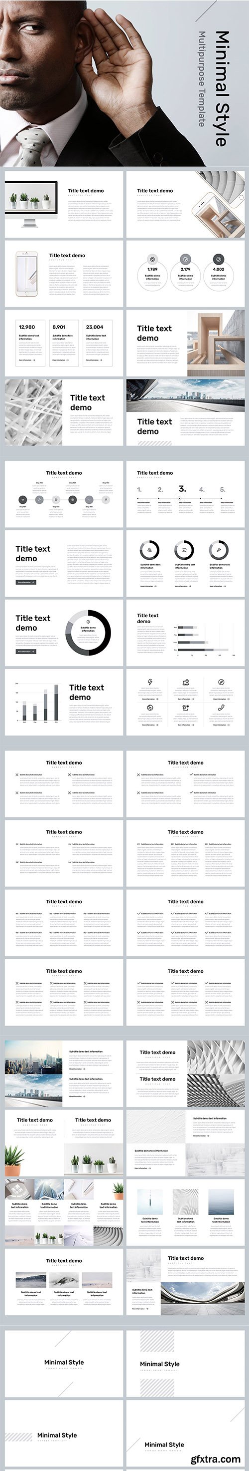 Minimal Business Report PowerPoint