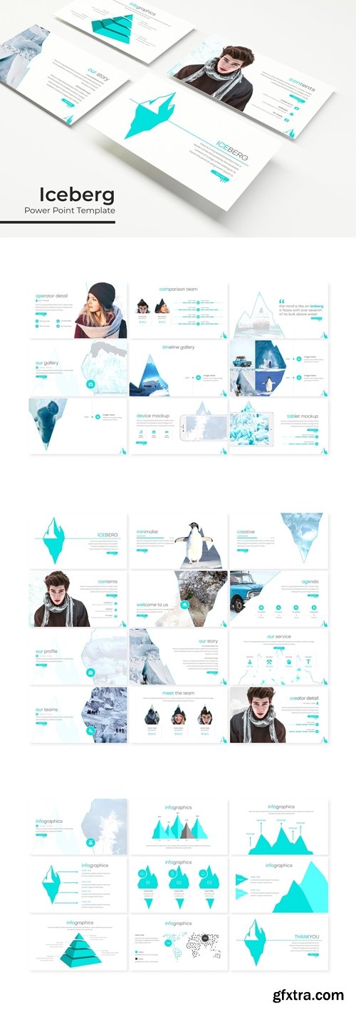 Iceberg- Powerpoint, Keynote, Google Slides Templates