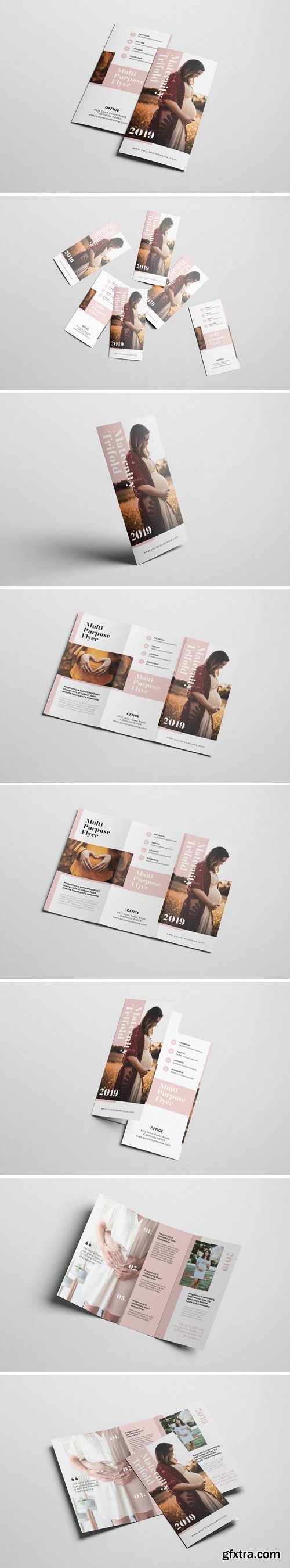 Maternity Pregnancy Checkup AI and PSD Trifold