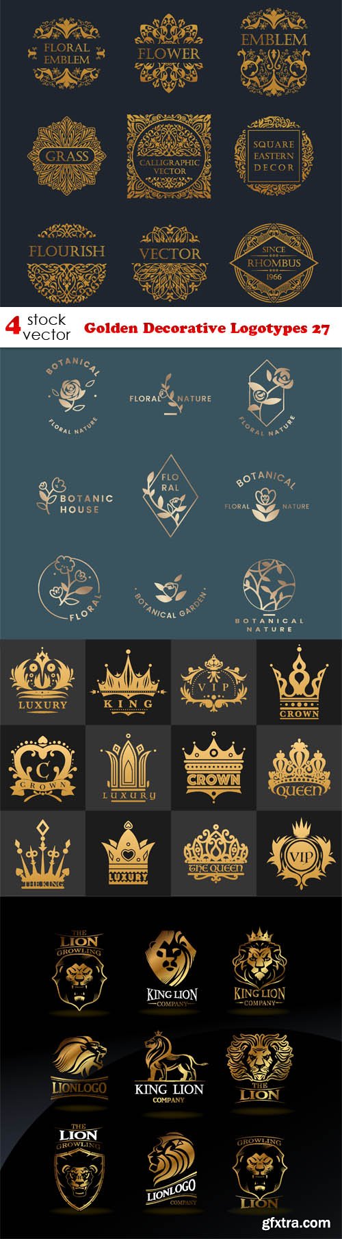 Vectors - Golden Decorative Logotypes 27