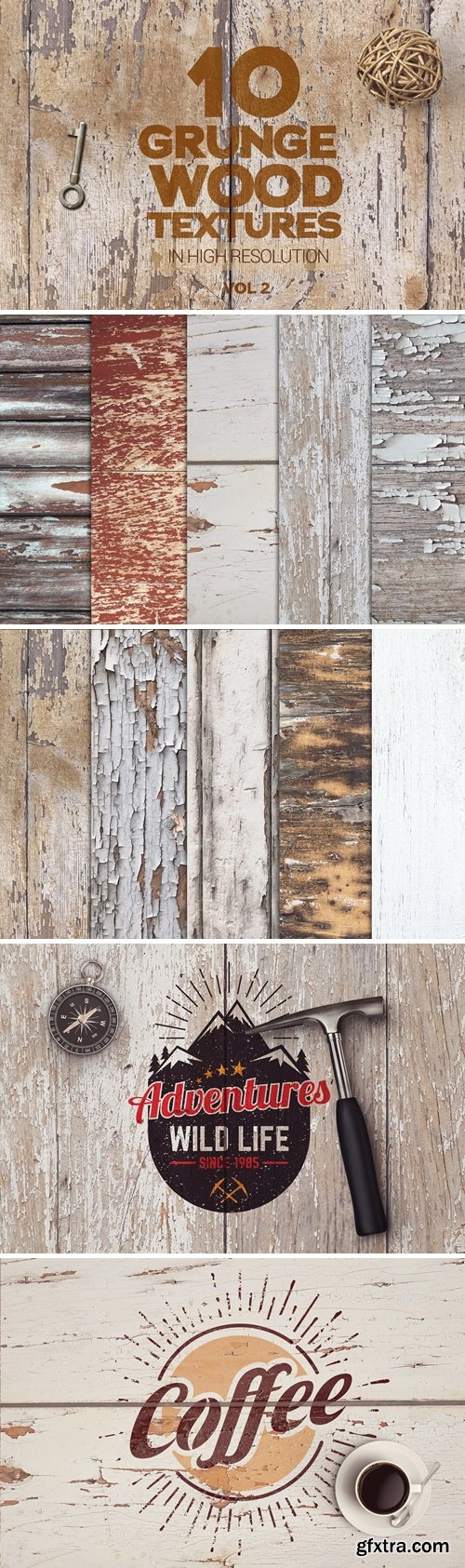 Grunge Wood Textures x10 vol2