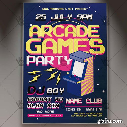 Arcade Game Flyer – PSD Template