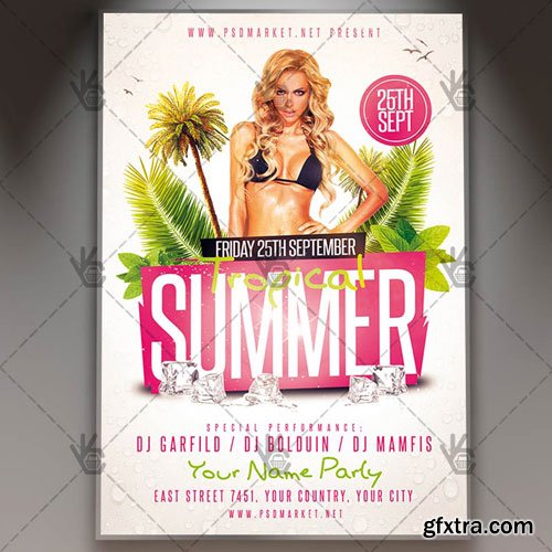 Tropical Summer Flyer – PSD Template