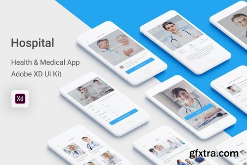 Hospital - Health & Medical App for Adobe XD