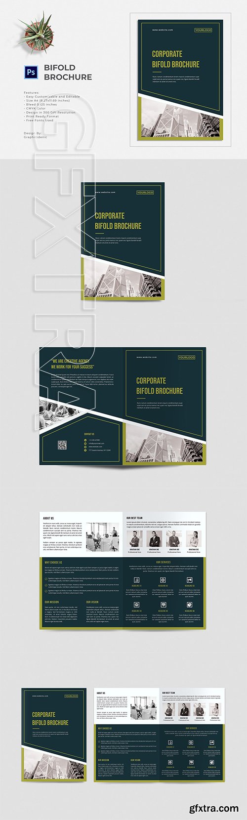 CreativeMarket - Bifold Brochure 3767506