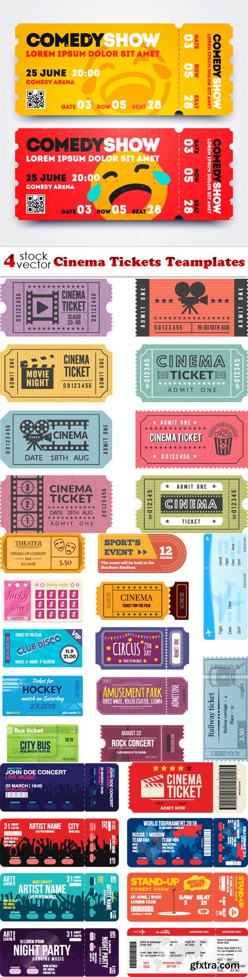 Vectors - Cinema Tickets Teamplates