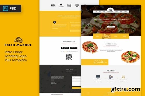 Pizza Order - Landing Page PSD Template