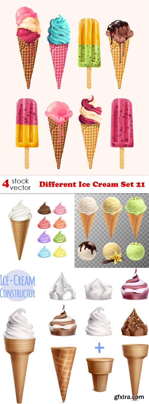 Vectors - Different Ice Cream Set 21