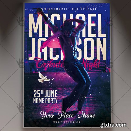 Michael Jackson Tribute Night Flyer – PSD Template