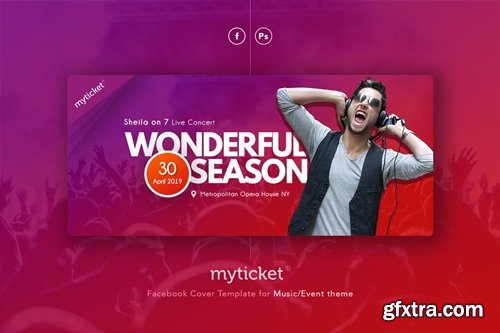 MyTicket - Event Music Facebook Cover Template