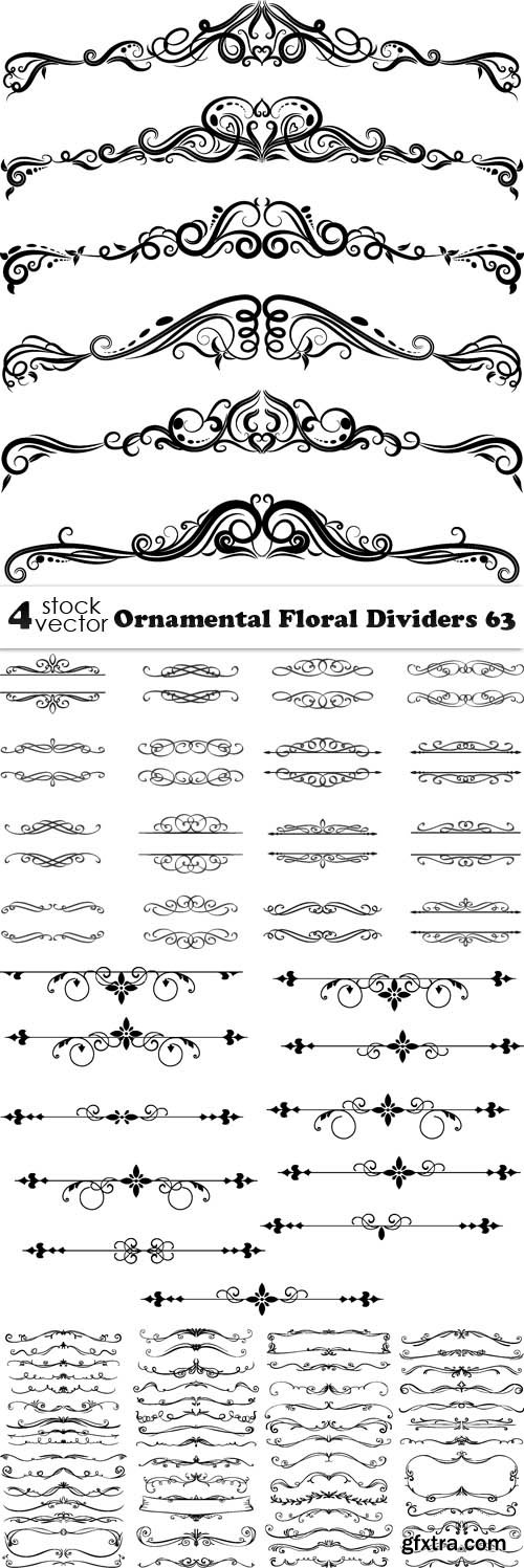 Vectors - Ornamental Floral Dividers 63