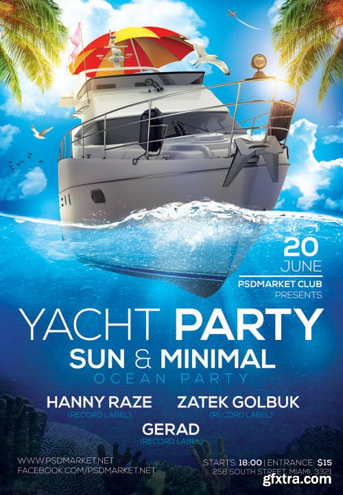 YACHT PARTY – PREMIUM FLYER PSD TEMPLATE