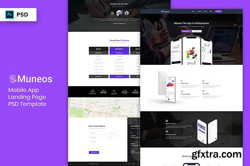 Mobile App - Landing Page PSD Template-03