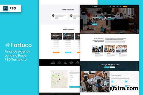 Finance Agency - Landing Page PSD Template