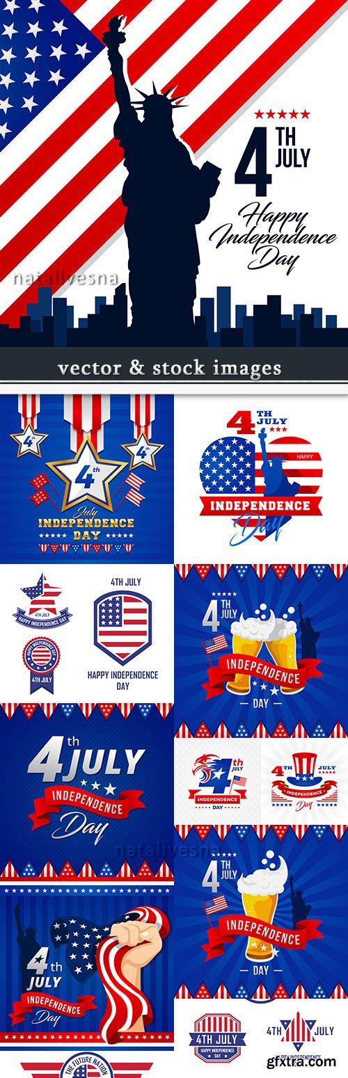 Independence Day USA illustration vector design 2