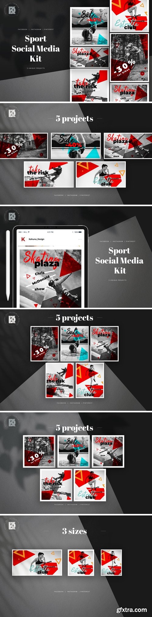 Sport Monochrome Social Media Pack