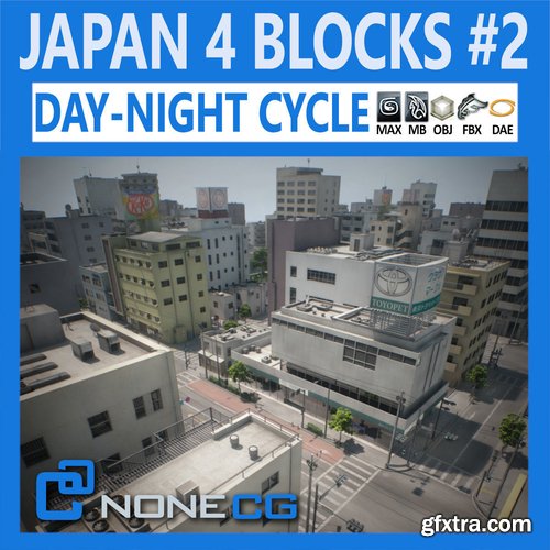 Cgtrader - Japan 4 Blocks Set-2 3D model