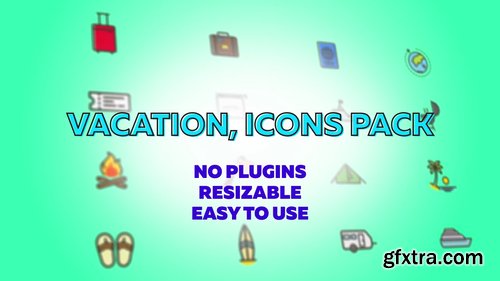 Vacation And Weekend Icons Pack 235382