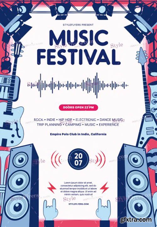 Music Festival V7 2019 PSD Flyer Template