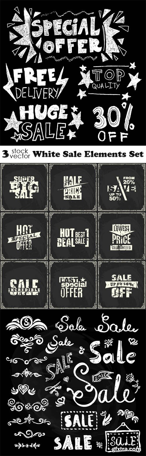 Vectors - White Sale Elements Set
