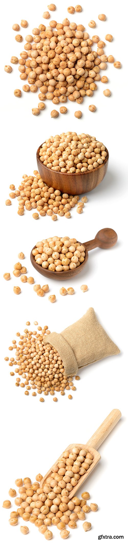 Dried Chickpeas Isolated - 6xJPGs