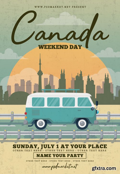 Canada Day Flyer – PSD Template