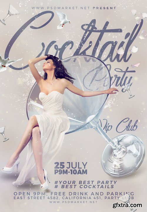 COCKTAIL PARTY FLYER – PSD TEMPLATE