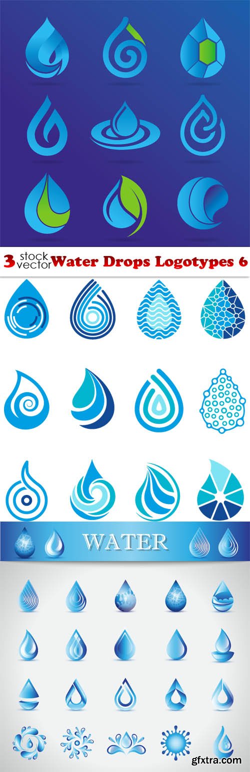 Vectors - Water Drops Logotypes 6