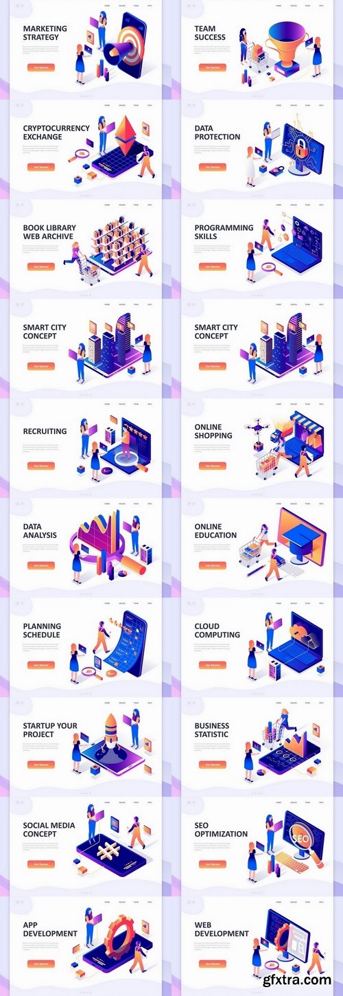 Different Isometric Concepts Pack